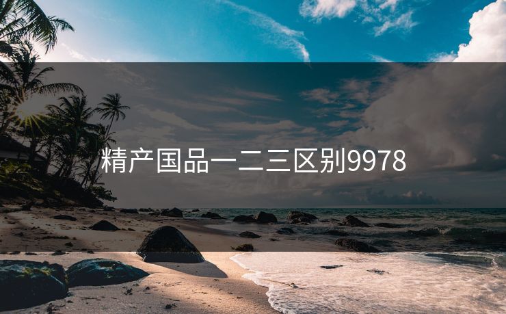 精产国品一二三区别9978